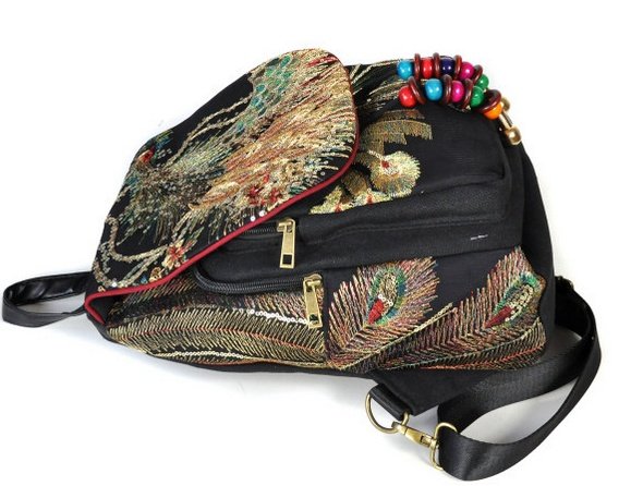 New female bag peacock embroidered bag - Image 6