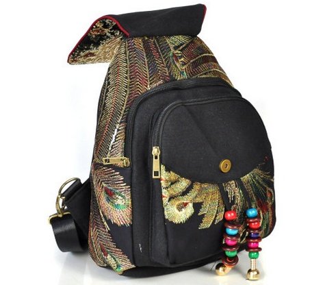 New female bag peacock embroidered bag - Image 4